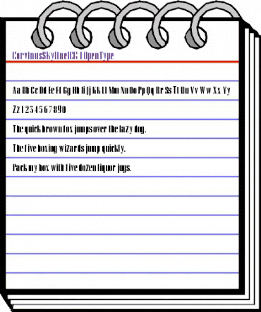 CorvinusSkylineICG Regular animated font preview