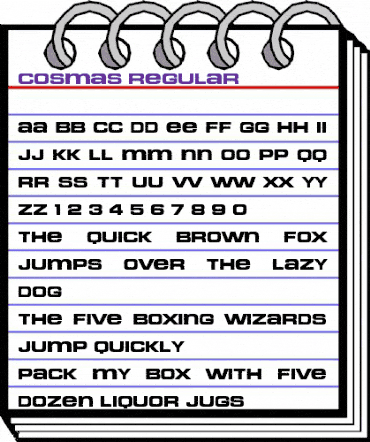 Cosmas Regular animated font preview