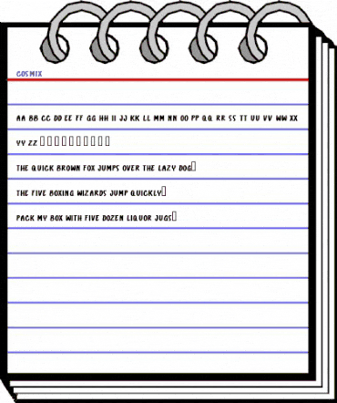 Cosmix Black animated font preview