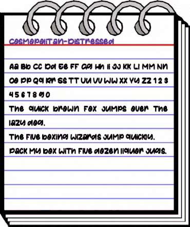 Cosmopolitan Distressed animated font preview