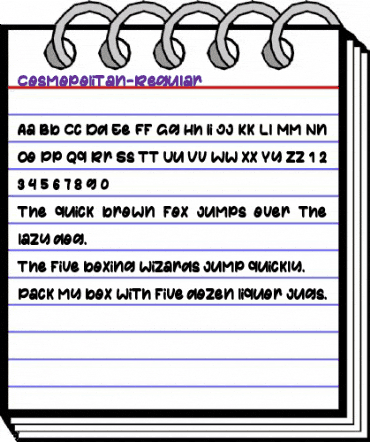 Cosmopolitan Regular animated font preview