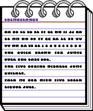 Cosmoscandy Regular animated font preview