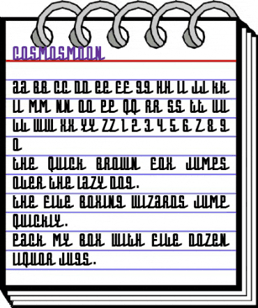 CosmosMoon Regular animated font preview