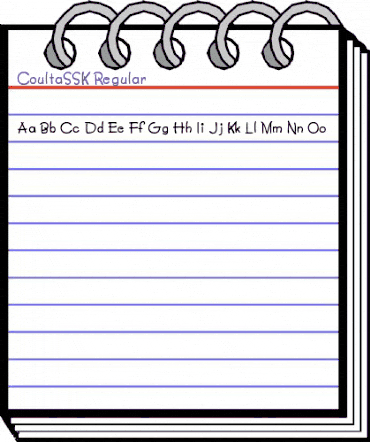 CoultaSSK Regular animated font preview CoultaSSK Regular animated font preview