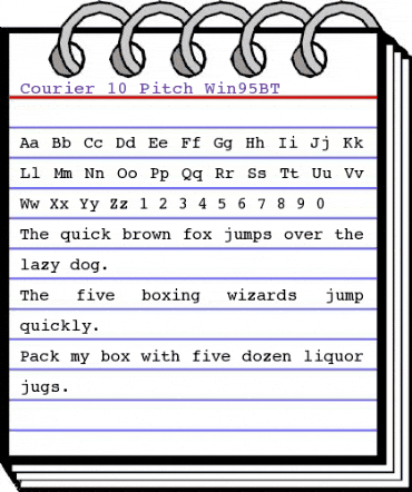 Courier10 Win95BT Roman animated font preview Courier10 Win95BT Roman animated font preview