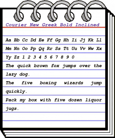 Courier New Greek Bold Inclined animated font preview Courier New Greek Bold Inclined animated font preview