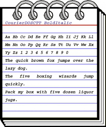 CourierDOSCTT BoldItalic animated font preview CourierDOSCTT BoldItalic animated font preview