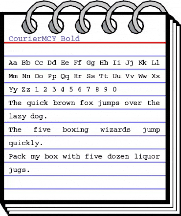 CourierMCY Bold animated font preview