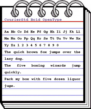 Courier Std Bold animated font preview Courier Std Bold animated font preview