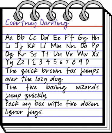Courtney Dorkling Regular animated font preview Courtney Dorkling Regular animated font preview