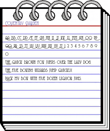 Coventry Garden Regular animated font preview