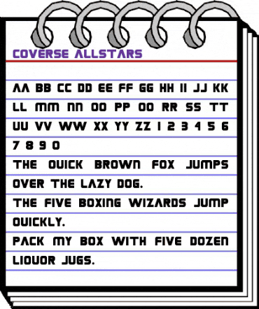 Coverse Allstars Regular animated font preview