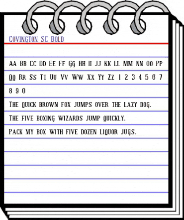 Covington SC Bold animated font preview Covington SC Bold animated font preview