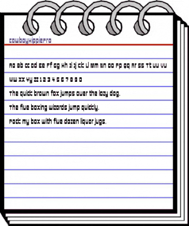 Cowboy Hippie Pro Regular animated font preview