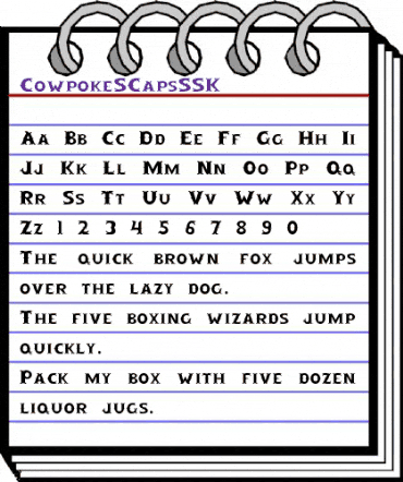 CowpokeSCapsSSK Regular animated font preview