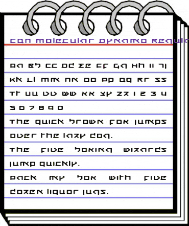 CQN-Molecular-Dynamo Regular animated font preview