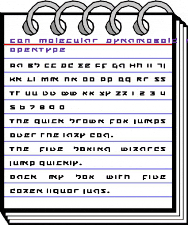 CQN-Molecular-DynamoBold Regular animated font preview