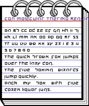 CQN-Molecular-Thermo Regular animated font preview