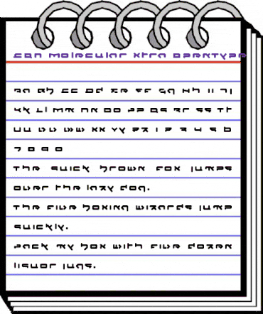 CQN-Molecular Xtra animated font preview