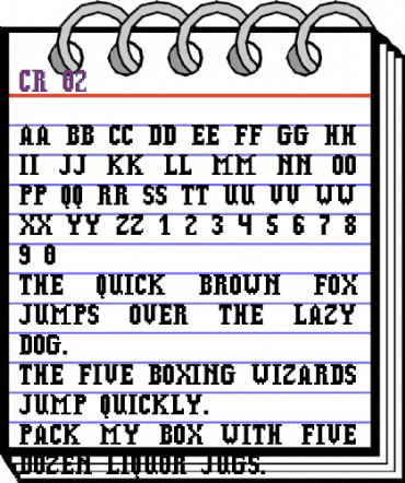 Cr-02 Regular animated font preview