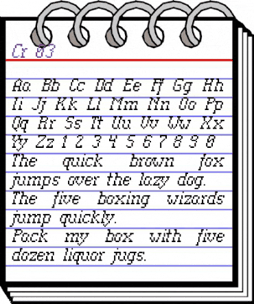 Cr-03 Regular animated font preview