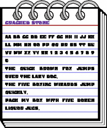Cracked stone Regular animated font preview