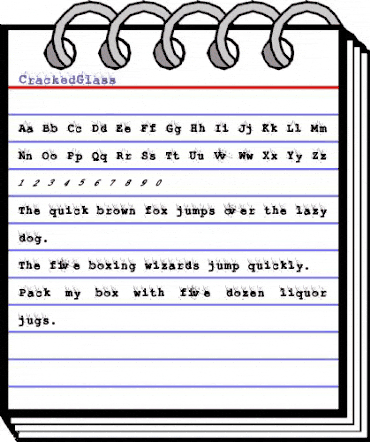 CrackedGlass Regular animated font preview