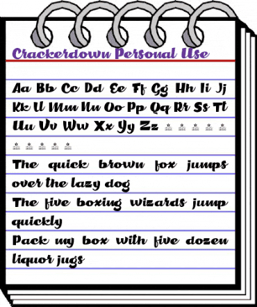 Crackerdown Personal Use Regular animated font preview