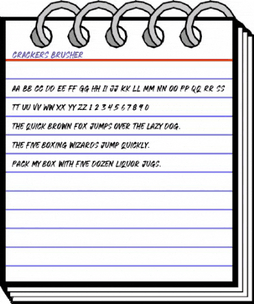 CRACKERS BRUSHER Regular animated font preview CRACKERS BRUSHER Regular animated font preview