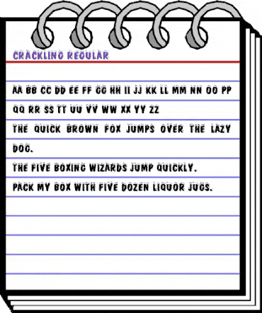 Crackling Regular animated font preview