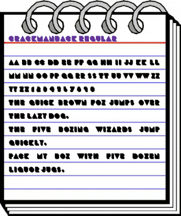 Crack Man Back animated font preview Crack Man Back animated font preview