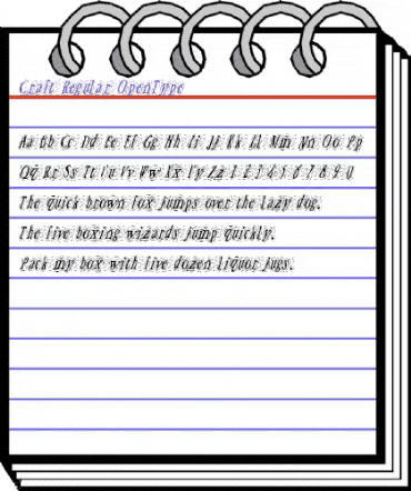 Craft Regular animated font preview Craft Regular animated font preview