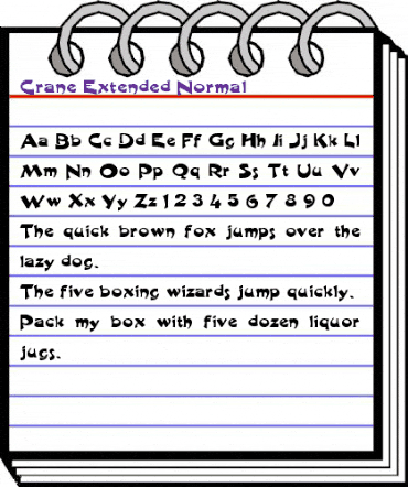 Crane-Extended Normal animated font preview