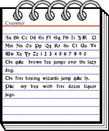 Cranmer Regular animated font preview