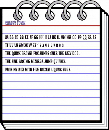 Crappy Town Regular animated font preview