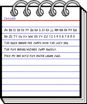 Crasher Regular animated font preview