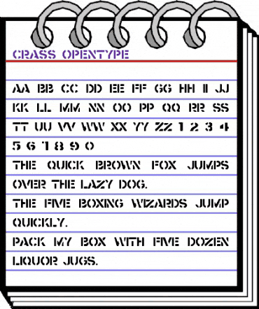 Crass Regular animated font preview