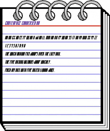 CraterFace Condensed BB Regular animated font preview CraterFace Condensed BB Regular animated font preview