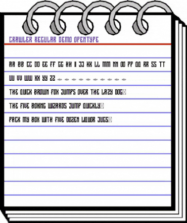 CRAWLER Regular DEMO animated font preview