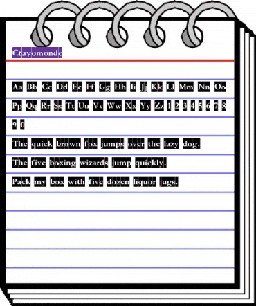 Crayomonde Regular animated font preview Crayomonde Regular animated font preview
