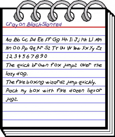 Crayon BlackSlanted animated font preview Crayon BlackSlanted animated font preview