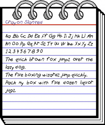 Crayon Slanted animated font preview Crayon Slanted animated font preview