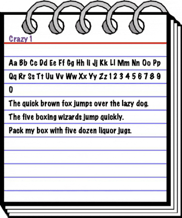 Crazy 1 Regular animated font preview Crazy 1 Regular animated font preview