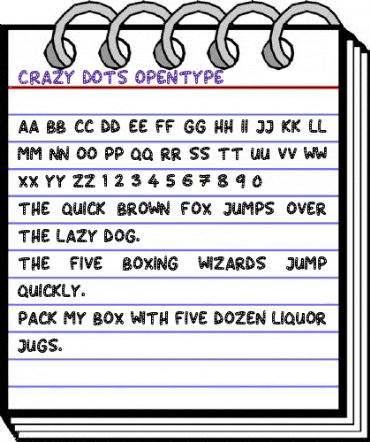 Crazy Dots Regular animated font preview