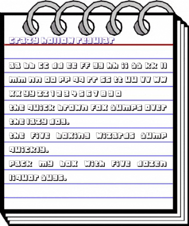 Crazy Hollow Regular animated font preview