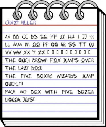 Crazy Killer Regular animated font preview Crazy Killer Regular animated font preview