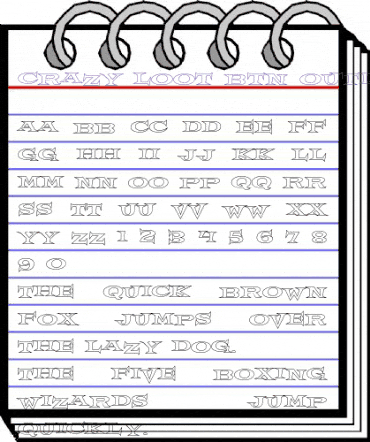Crazy Loot BTN Outline Regular animated font preview Crazy Loot BTN Outline Regular animated font preview
