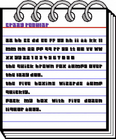 Crazy Regular animated font preview