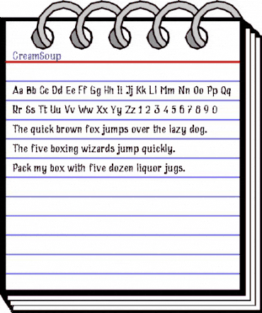 Cream Soup Regular animated font preview