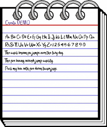 Creata DEMO Regular animated font preview